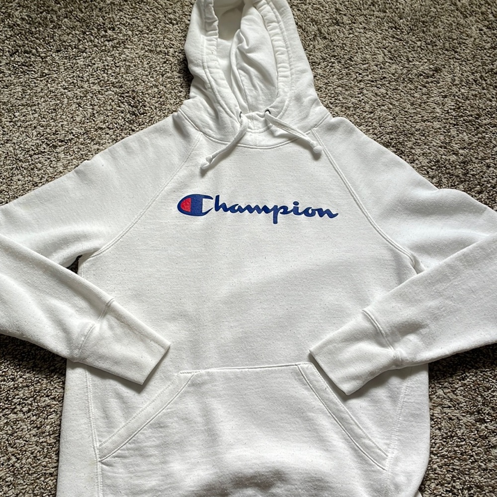 Champion hoodie, small size, red white and blue